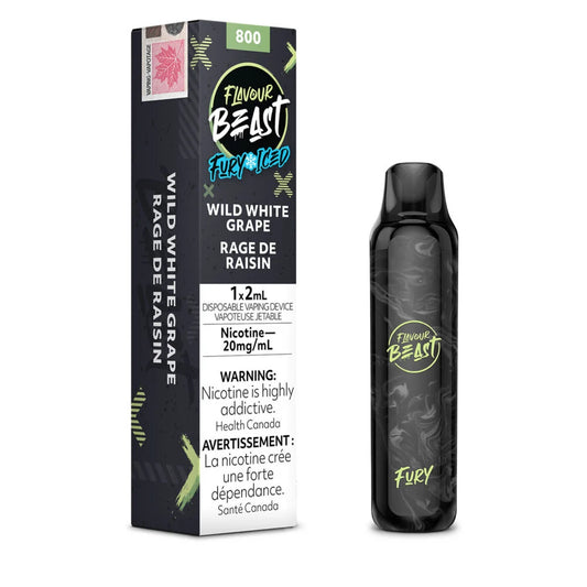 Flavour Beast Fury Disposable - Wild White Grape Iced 20mg
