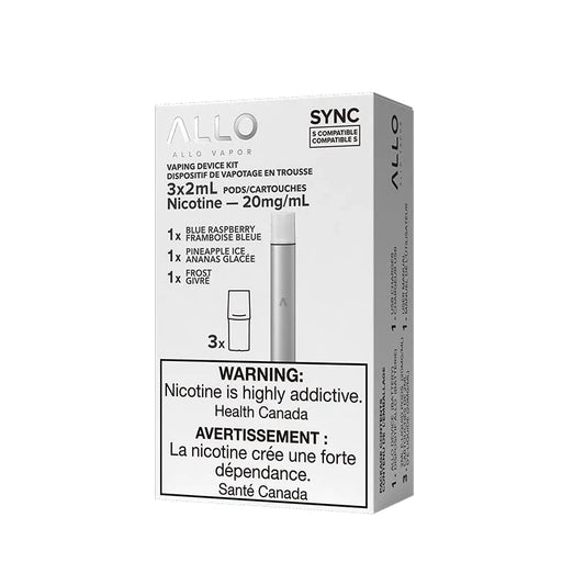 Allo Sync Device Kit 20mg (3 Pods Included)- SILVER