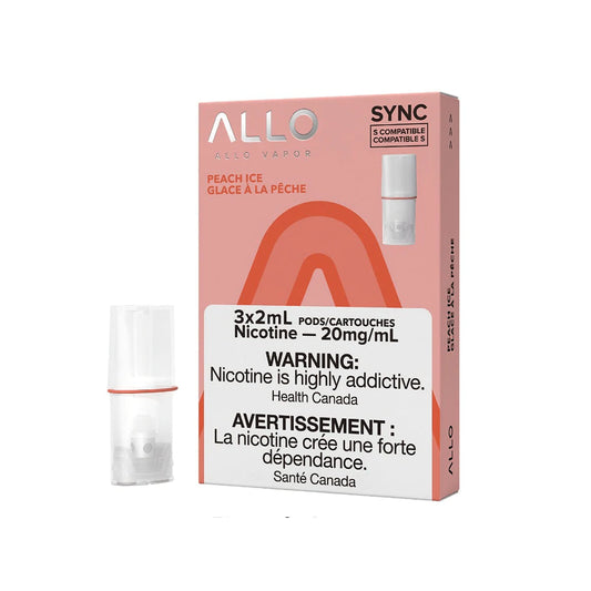 Allo Sync Pods (3 Pack) 20mg - PEACH ICE